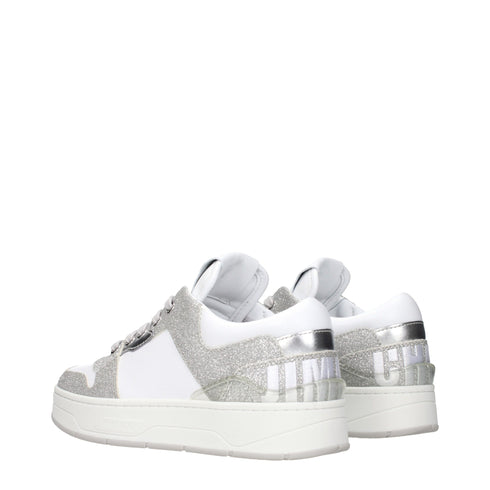 Jimmy Choo White Leather Low Tops