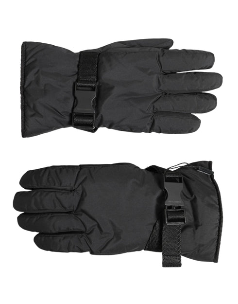Dolce & Gabbana Black Windproof Ski Winter Warm Non Slip Gloves