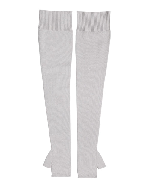 Dolce & Gabbana Gray Virgin Wool Knitted Fingerless Men Gloves