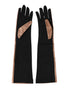 Dolce & Gabbana Brown Black Wool Elbow Length Mitten Men Gloves