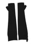 Dolce & Gabbana Black Virgin Wool Knitted Fingerless Men Gloves