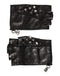 Dolce & Gabbana Black Leather Studded Fingerless Hand Mitten Men Gloves