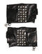 Dolce & Gabbana Black Leather Studded Fingerless Hand Mitten Men Gloves