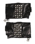 Dolce & Gabbana Black Leather Studded Fingerless Hand Mitten Men Gloves