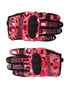 Dolce & Gabbana Black Pink Crystal Wrist Length Mitten Gloves