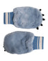 Dolce & Gabbana Blue Acrylic Knitted Fur Wrist Mitten Gloves