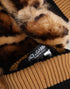 Dolce & Gabbana Brown Leopard Knitted Fur Wrist Mitten Gloves