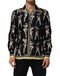 Dolce & Gabbana Black Silk Pin Up Printed Button Down Shirt