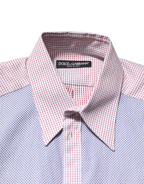 Dolce & Gabbana Multicolor Cotton Collared Checkered Shirt