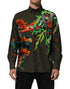 Dolce & Gabbana Brown Superhero Print Button Down Shirt