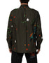 Dolce & Gabbana Brown Superhero Print Button Down Shirt