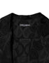 Dolce & Gabbana Black DG Logo Silk Men Long Sleeves Shirt