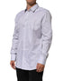 Dolce & Gabbana White Stripes Long Sleeves GOLD Dress Shirt