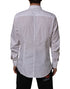 Dolce & Gabbana White Cotton Collared Men MARTINI Dress Shirt