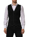 Dolce & Gabbana Black Wool Dress Formal Men Waistcoat Vest