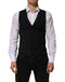 Dolce & Gabbana Black Polyester Dress Formal Waistcoat Vest