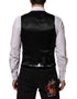 Dolce & Gabbana Black Polyester Dress Formal Waistcoat Vest