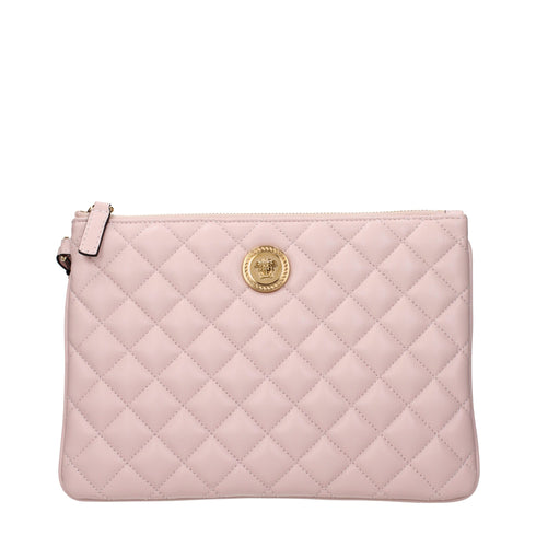 Versace Pink Leather Clutch Bags