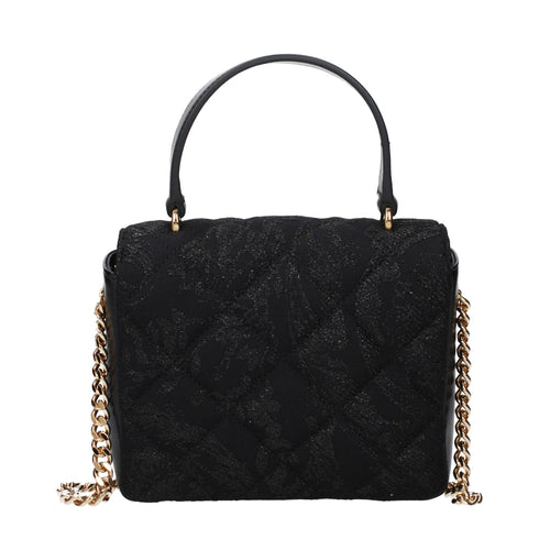 Versace Black Fabric Handbags