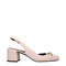 Versace Pink Leather Mid Heel Pumps