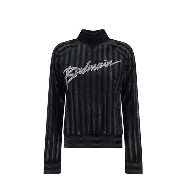 Balmain High-Neck Logo Sweater