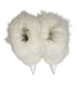 Dolce & Gabbana White Fur Pointed Knee High Stiletto Boots Shoes