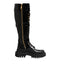 Dolce & Gabbana Black Buckle Embellished Knee High Boots Shoes