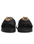 Dolce & Gabbana Black Devotion Matelassé Leather Slides Shoes