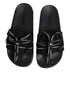 Dolce & Gabbana Black logo print Slides Beachwear Shoes