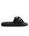 Dolce & Gabbana Black logo print Slides Beachwear Shoes