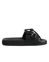 Dolce & Gabbana Black logo print Slides Beachwear Shoes