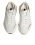Dolce & Gabbana White Gold Daymaster Low Top Sneakers Shoes