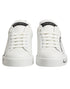 Dolce & Gabbana White Gray Low Top Leather Sneaker Shoes