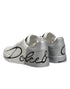 Dolce & Gabbana White Gray Low Top Leather Sneaker Shoes