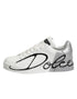 Dolce & Gabbana White Gray Low Top Leather Sneaker Shoes