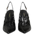 Dolce & Gabbana Leather High Heels Slingback Shoes