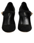 Dolce & Gabbana Black Embellsihed High Heels MARY JANES Shoes