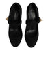 Dolce & Gabbana Black Embellsihed High Heels MARY JANES Shoes