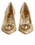Dolce & Gabbana Gold Taormina Lace DEVOTION Pumps Shoes
