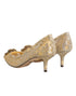 Dolce & Gabbana Gold Taormina Lace DEVOTION Pumps Shoes