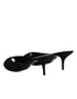 Dolce & Gabbana Black Embroidered Slip On Heels Slides Shoes