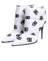 Dolce & Gabbana White DG Logo Heels Short Boots Shoes