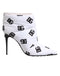 Dolce & Gabbana White DG Logo Heels Short Boots Shoes