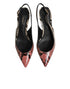 Dolce & Gabbana Multicolor Leather Heels Slingback Shoes