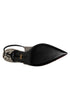 Dolce & Gabbana Multicolor Leather Heels Slingback Shoes