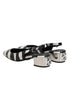 Dolce & Gabbana Black White Stripe Heels Slingback Shoes