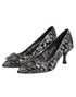 Dolce & Gabbana Silver Lace DG Amore Heels Pumps Shoes