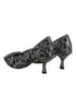 Dolce & Gabbana Silver Lace DG Amore Heels Pumps Shoes