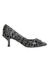 Dolce & Gabbana Silver Lace DG Amore Heels Pumps Shoes