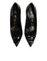 Dolce & Gabbana Black Bag Embellished Heels Pumps Shoes